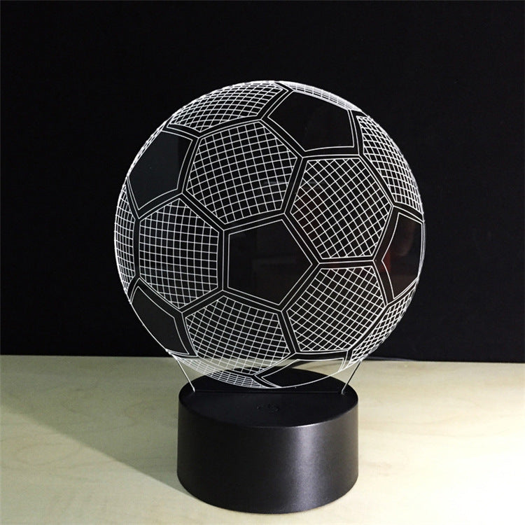 Lámpara LED Fútbol 3D | Luz Nocturna Multicolor