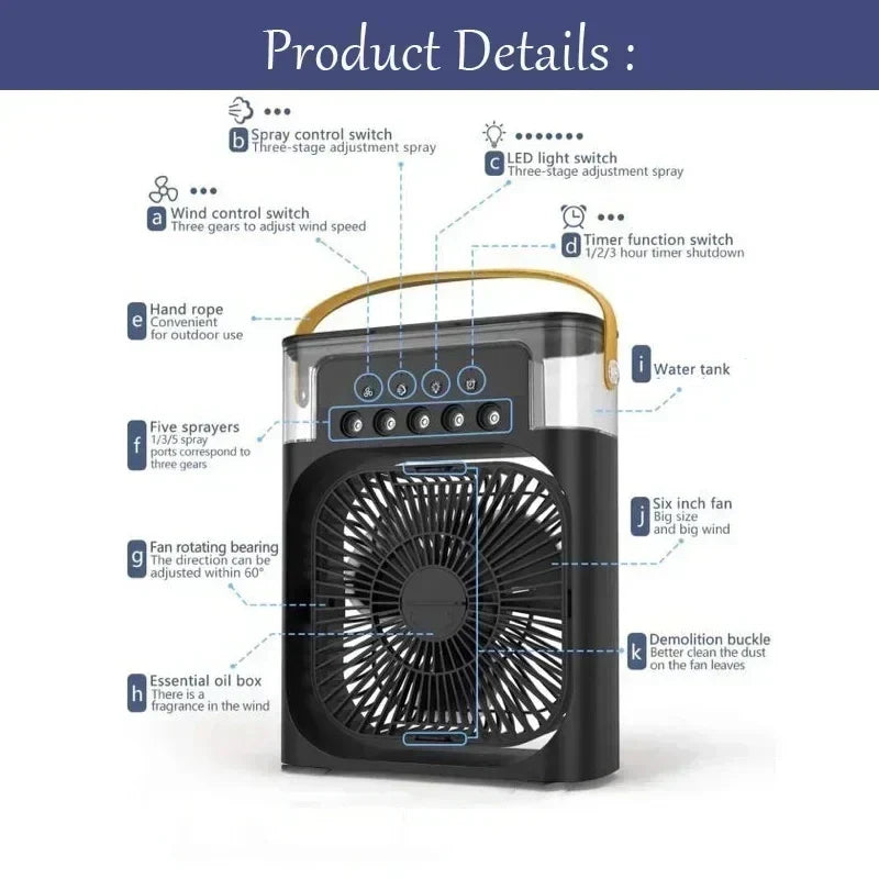 Ventilador Portátil 3 en 1