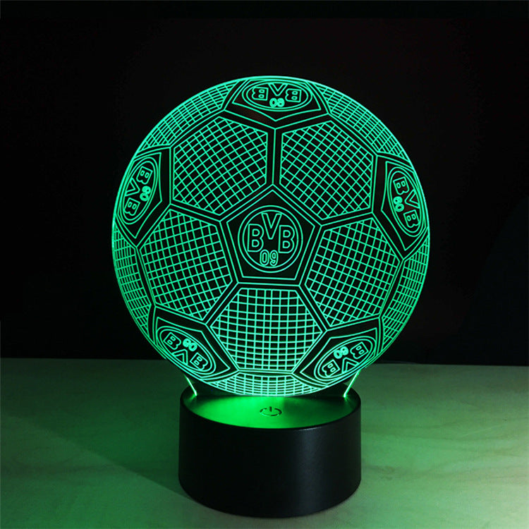 Lámpara LED Fútbol 3D | Luz Nocturna Multicolor