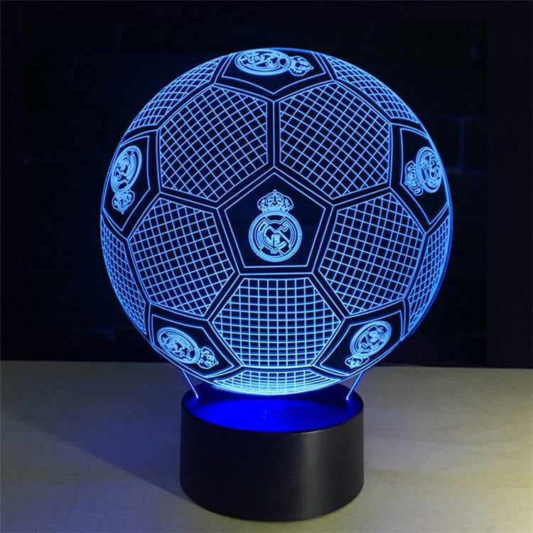 Lámpara LED Fútbol 3D | Luz Nocturna Multicolor