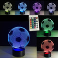 Lámpara LED Fútbol 3D | Luz Nocturna Multicolor
