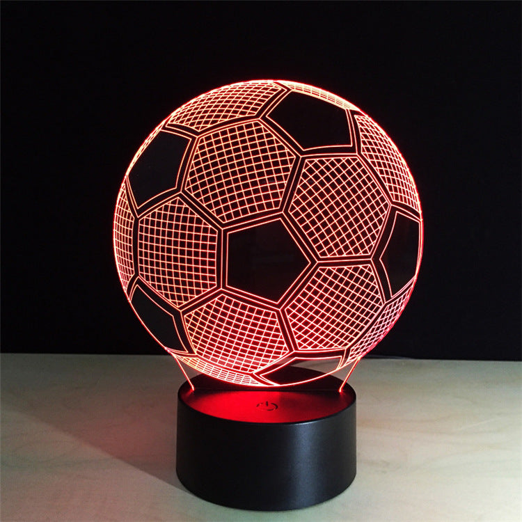 Lámpara LED Fútbol 3D | Luz Nocturna Multicolor